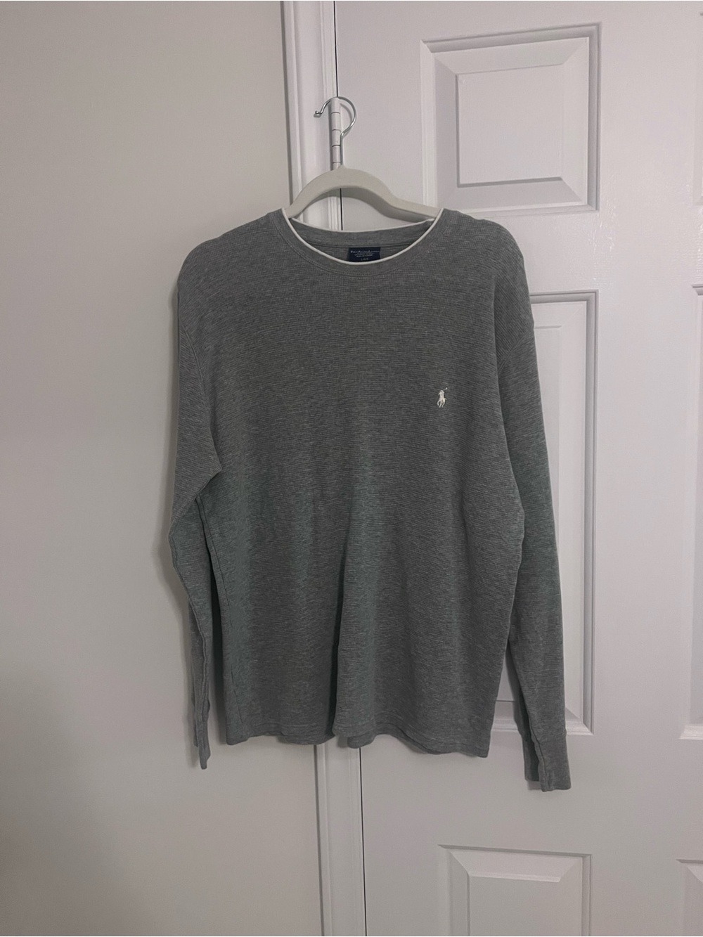 Ralph Lauren Heather Grey Crewneck Long Sleeve Knit